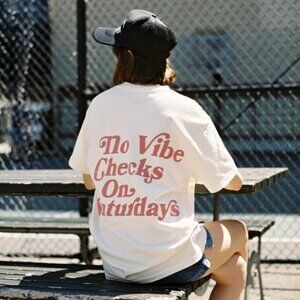 FIBS No Vibe Checks Ivory Tee